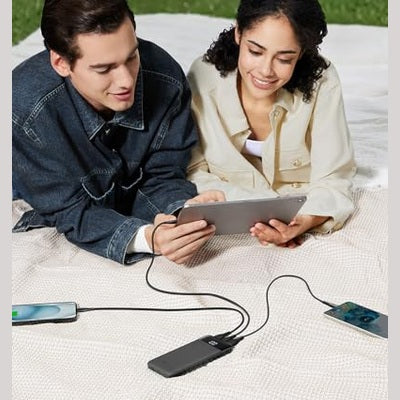 Charmast - Ultra Slim 10400mAh Power Bank, USB C In&Out, LED Display