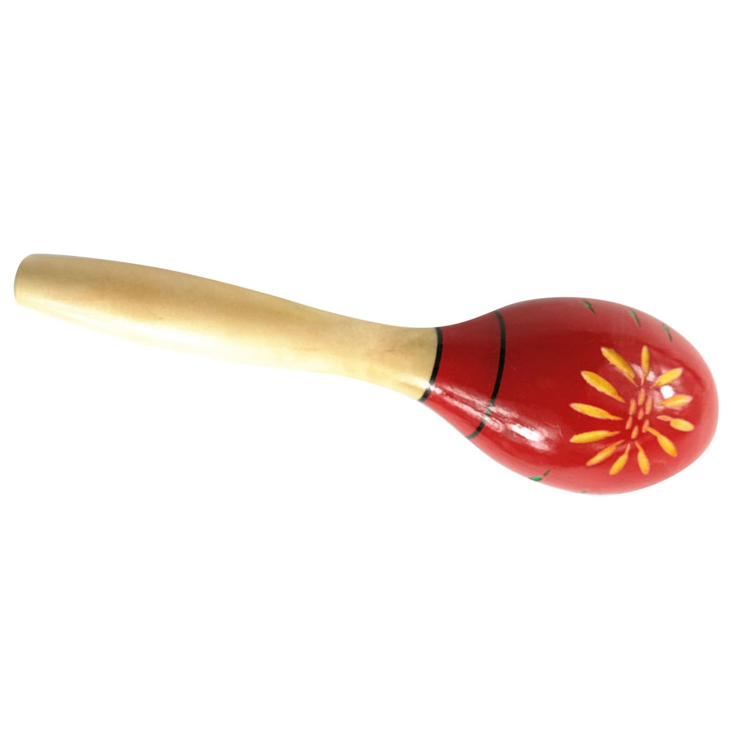 POENVFPO Maracas Musical Instruments, Easy To Use Educational Durable Maracas Wooden Shaker for Musical Fun (Long Red Carved Flowers) - Medaid International