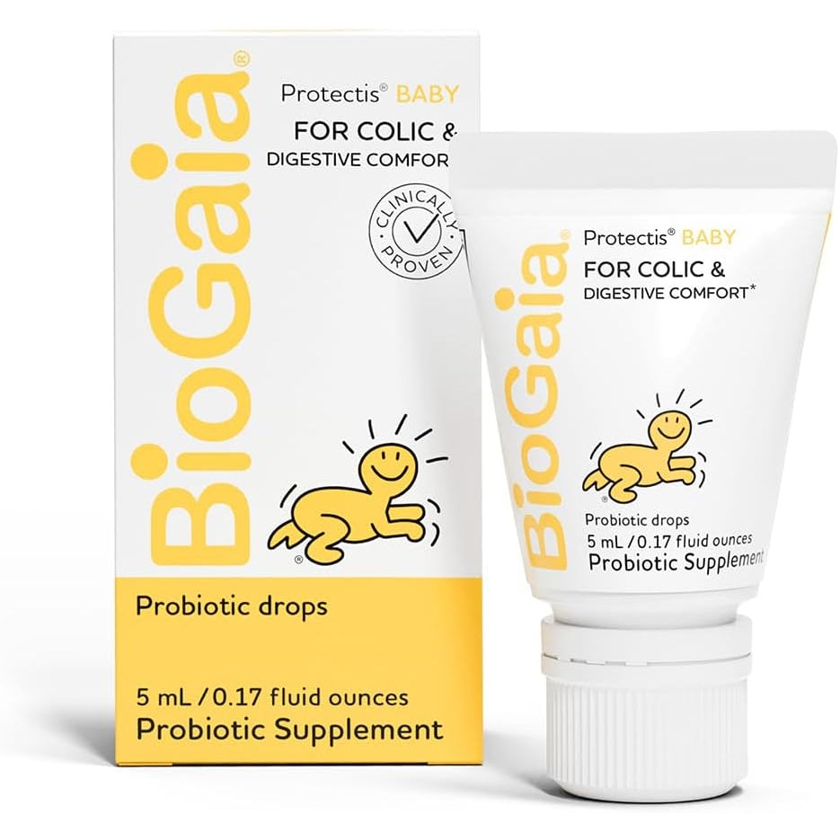 BioGaia Baby Probiotic Drops - Baby Essentials for Colic & Gas Relief, Safe for Newborns, Reduces Crying, Fussing, Colic, Gas, Spit-ups and Constipation, No allergens, dairy, soy, gluten, or sugar - Medaid - Lebanon