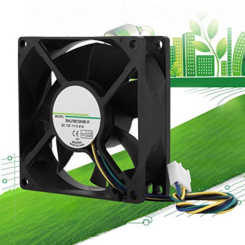 Ashata - 8CM PWM CPU Cooling Fan, DC12V, 0.41A, Temperature Control