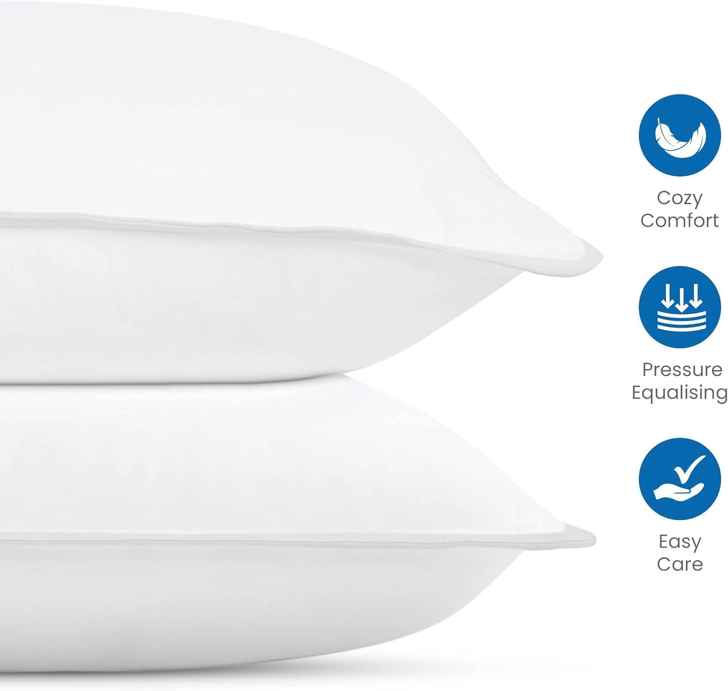 Utopia Bedding Bed Pillows for Sleeping (White), Queen Size Set of 4, Hotel Pillow, Cooling Pillows for Side, Back or Stomach Sleepers - Medaid International