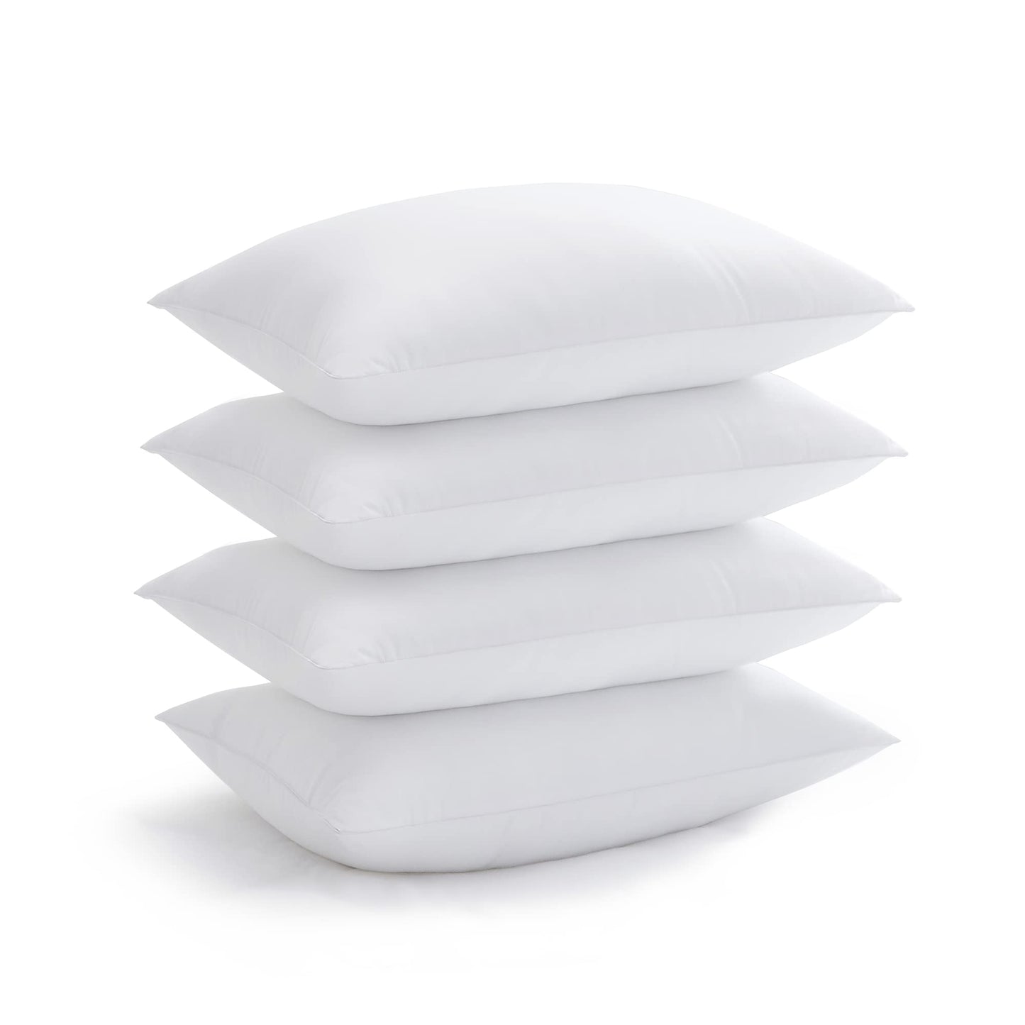 Acanva Bed Pillows for Sleeping, Cooling Hotel Quality with Premium Soft 3D Down Alternative Fill for Back, Stomach or Side Sleepers, Standard (Pack of 4), White - Medaid International