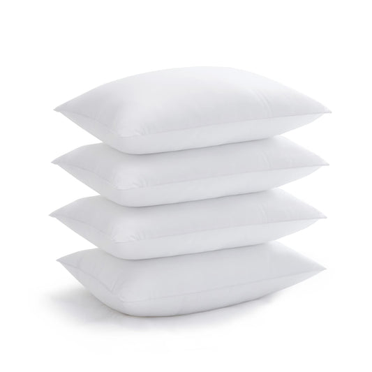Acanva Bed Pillows for Sleeping, Cooling Hotel Quality with Premium Soft 3D Down Alternative Fill for Back, Stomach or Side Sleepers, Standard (Pack of 4), White - Medaid International