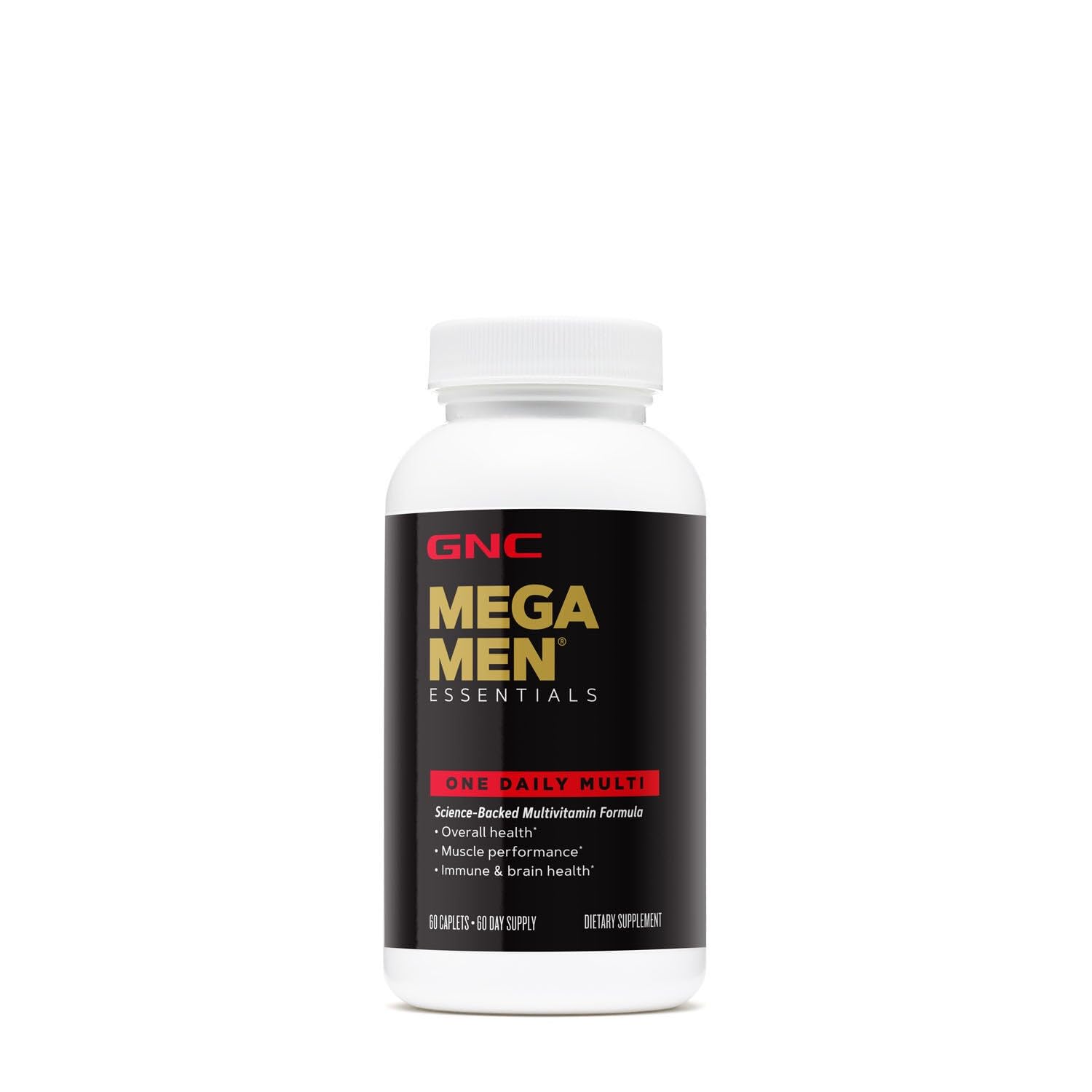 GNC Mega Men Essentials One Daily Multivitamin | Supports Overall Health and Muscle Performance | 60 Count - Medaid International