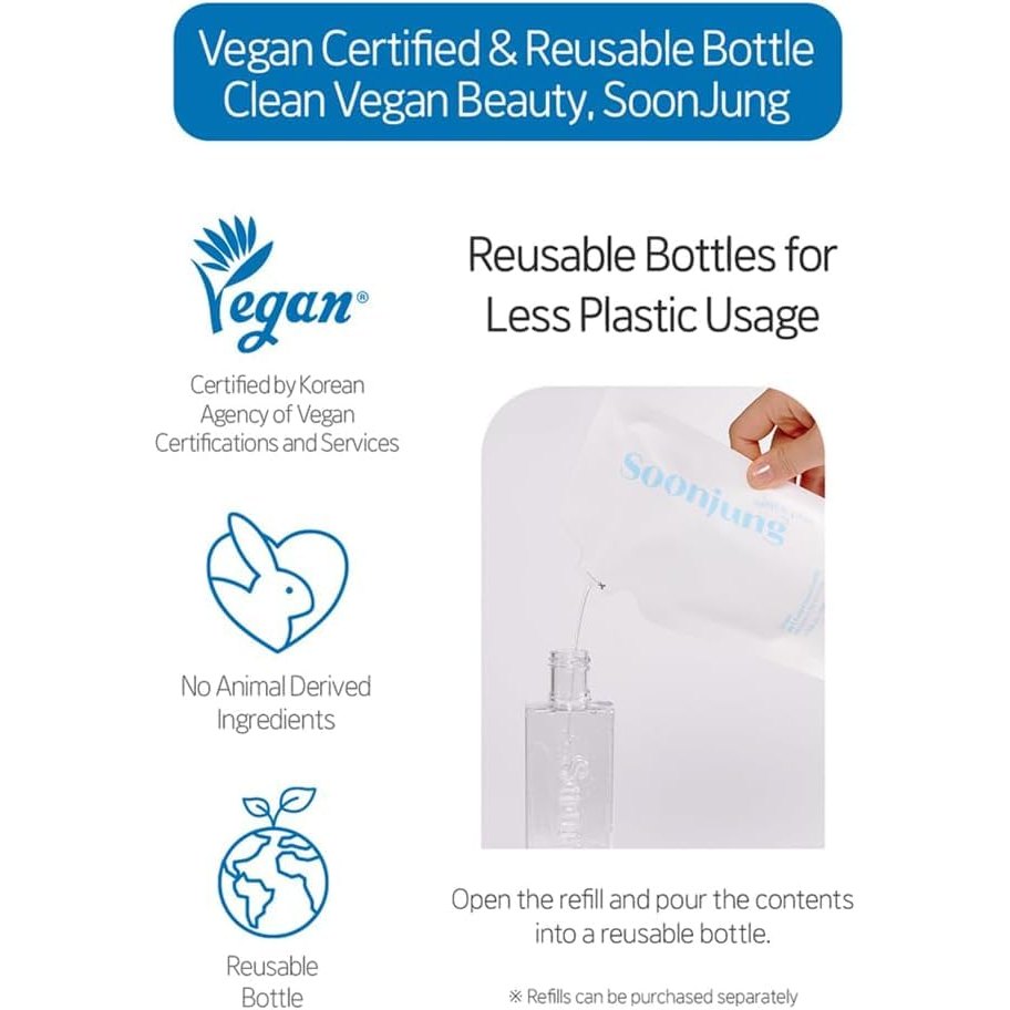 ETUDE SoonJung pH5.5 Relief Toner, Toner for Face, Hydrating Toner for Sensitive Skin, Vegan Face Toner, Panthenol, Madecassoside, Moisturizer, Korean Skin Care, Korean Toner, Beauty (6.76 Fl Oz) - Medaid International