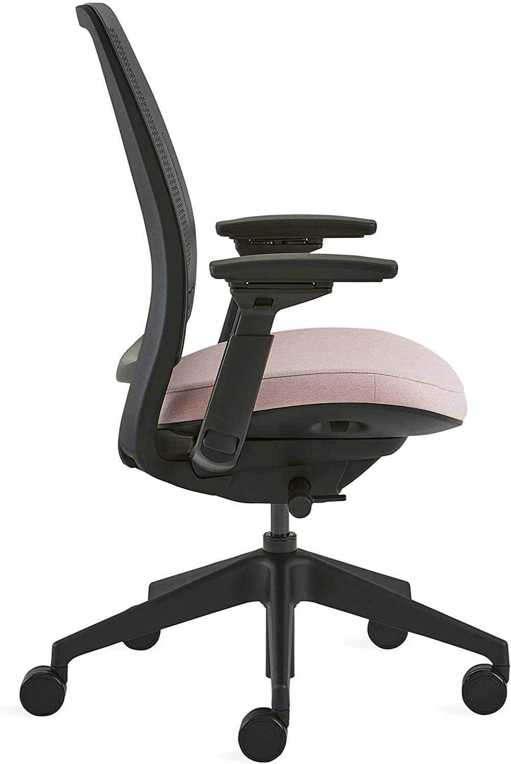 Steelcase Series 2 Office Chair - Ergonomic Work Chair with Wheels for Carpet - with Back Support, Weight-Activated Adjustment & Arm Support - Adjustable Rolling Chairs for Desk - Blue Nickel Fabric - Medaid International