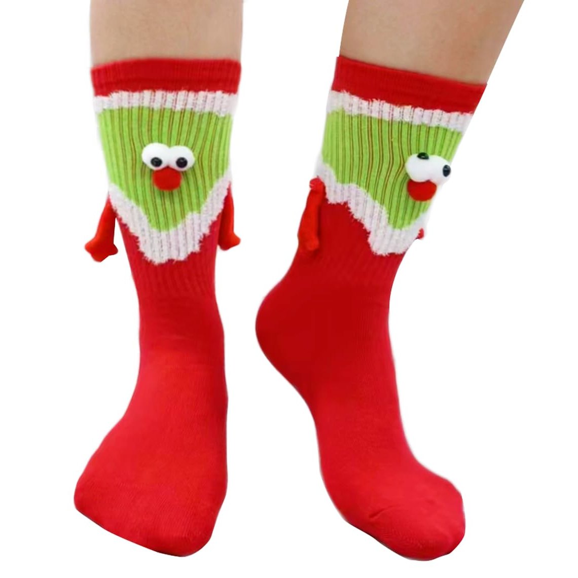 Christmas Holding Hand Socks Couple Magnetic Socks Funny Christmas Gifts Stocking Stuffers for Women Men Kids - Medaid International