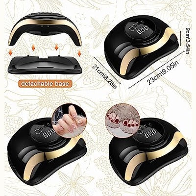 Aokyom - 168W UV Nail Lamp with 36 LEDs, 4 Timers & Large LCD Screen