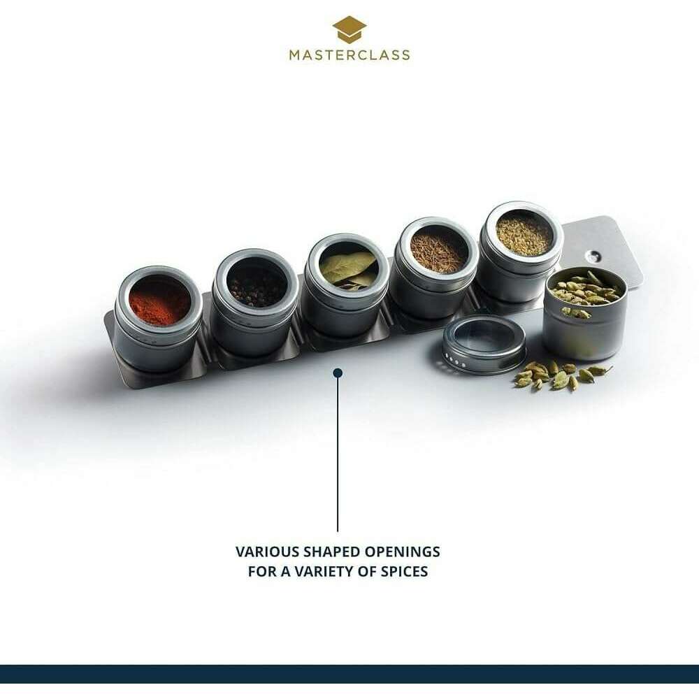 MasterClass 6 Jar Magnetic Spice Rack - Medaid International