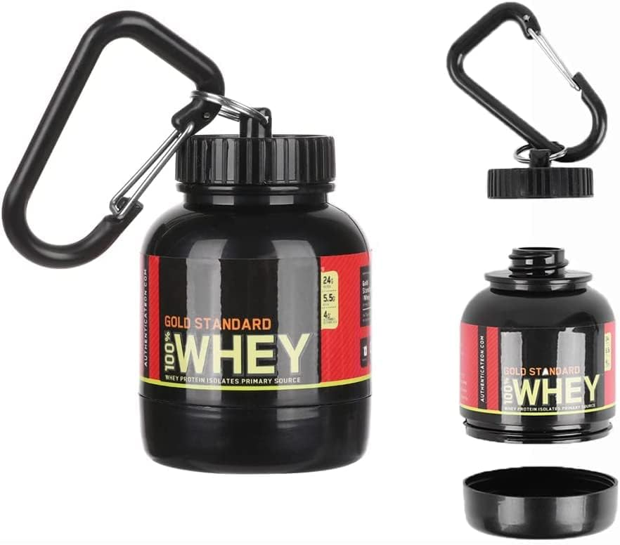 Protein Powder Container – Portable 30ml Supplement Dispenser with Keychain | Easy-to-Use for Gym, Fitness & Travel - Medaid International