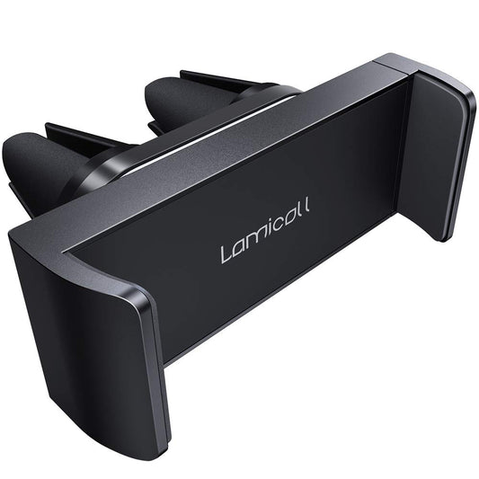 Lamicall Car Vent Phone Mount - Air Vent Clip Holder, Universal Stand Hands Free Cradle Compatible with Cell Phone 16 15 14 13 12 Mini 11 Pro Xs Max Xr X 8 7 6 6s Plus SE Smartphones Black - Medaid International