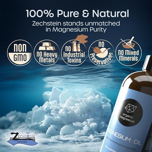 ORGANIC MAGNESIUM® Magnesium Oil Spray 100 ml [Natural & Pure] - 100% Pure Zechstein Magnesium Oil Spray for Feet, Skin & Body - Magnesium Oil Spray Bottle - Ideal for Sports & Muscle Relaxation - Medaid