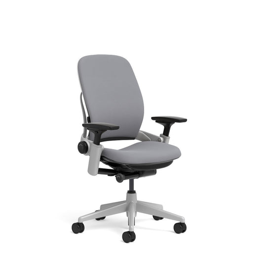 Steelcase Leap Task Chair: Platinum Base - 4D Adjustable Arms - No Headrest - Hard Floor Casters - Medaid International