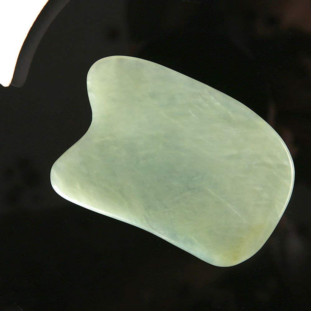 LEOSENSE Jade Gua Sha Scraping Massage Tool, Premium Nepherite Jade Stone, Hand Made Great Guasha Tool for ASTYM,Myofascial Release | Helps Reduce Muscles Soreness, Pain Relief | Smooth Thin Edge - Medaid International