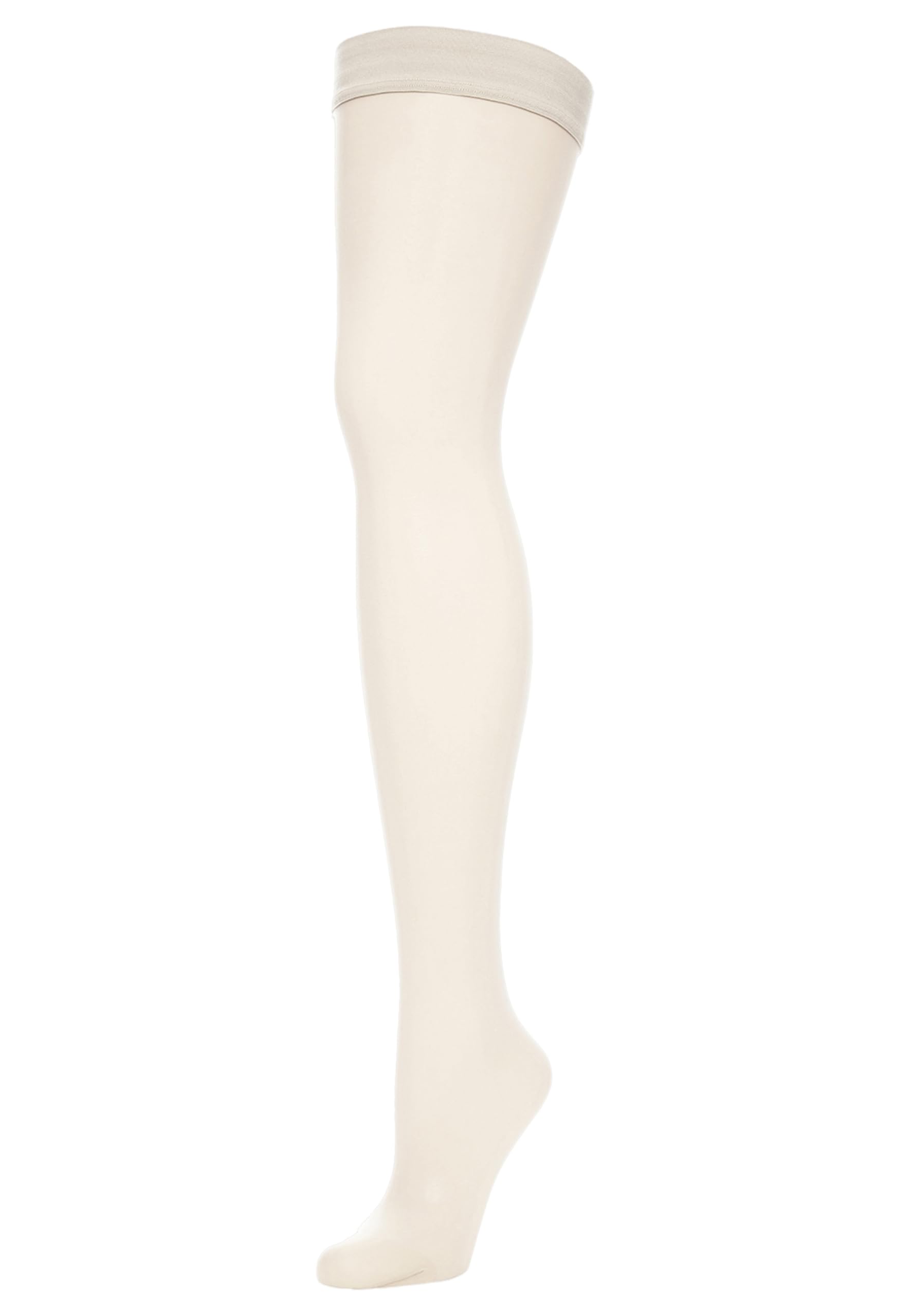 Wolford Individual 10 Stay-Up Thigh Highs for Women Sheer Stockings with Silicone Grip Band Reinforced Toe Pantyhose White Small - Medaid International