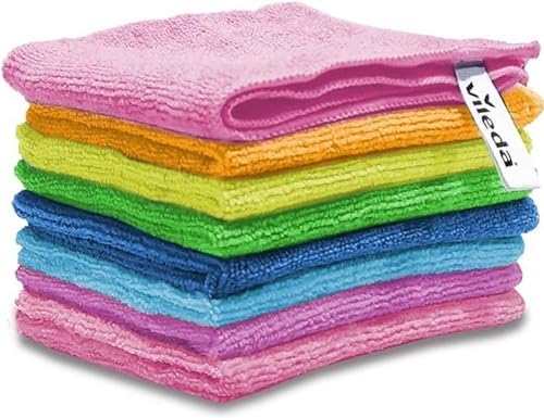 Vileda Microfibre Cloth, Absorbent, Hygienic, Versatile, Durable & Washable 30x30cm - 8 Pcs - Medaid - Lebanon