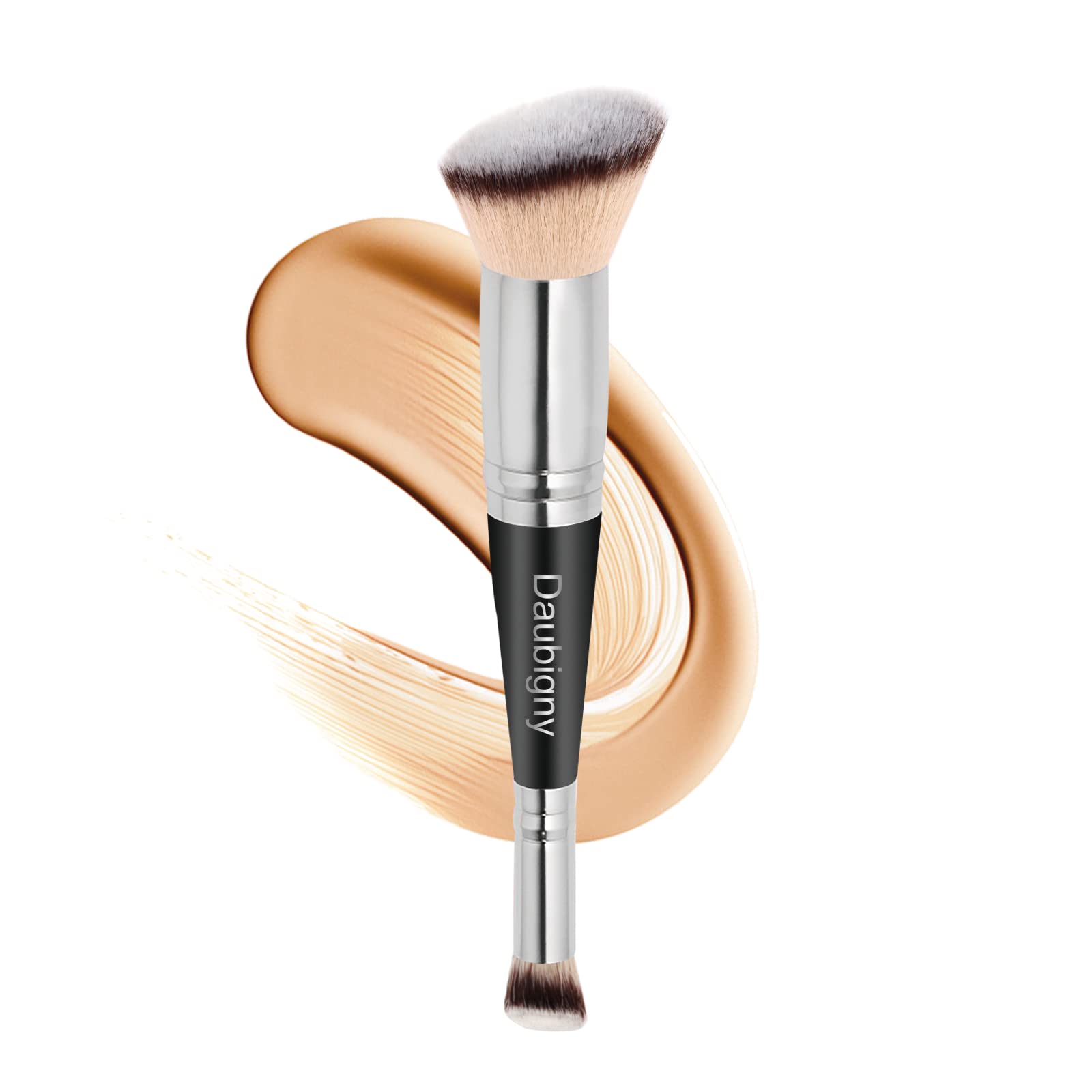 Daubigny Makeup Brushes Dual-ended Foundation Brush Concealer Brush Perfect for Any Look Premium Luxe Hair Rounded Taperd Flawless Brush Ideal for Liquid, Cream, Powder,Blending,Concealer(Angled) - Medaid International