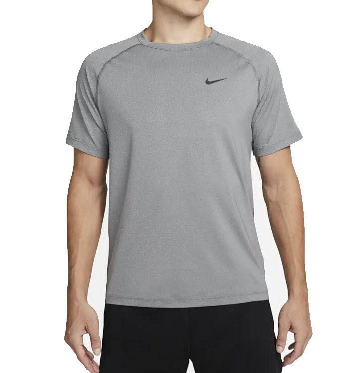 Nike Men's Ready Dri Short Sleeve Fitness Top, Smoke Grey/Heather/Black - Medaid International