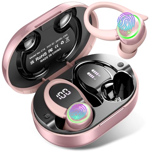 Kuizil - Wireless Earbuds with ENC Noise Canceling Mic, 50H Playtime, LED Display, IP7 Waterproof