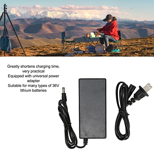 Dpofirs - 42V 2A Battery Charger for 36V Lithium Batteries, Universal Power Supply, 100-240V Input, Includes 4 Adapters