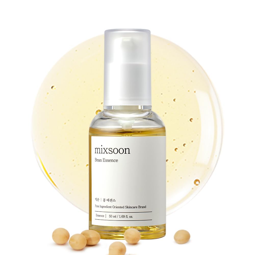 mixsoon Bean Essence Exfoliating Hydrating for Face fermented bean extract Hyaluronic Acid Serum Korean Glass Skin Care 1.69 Fl Oz / 50ml - Medaid International
