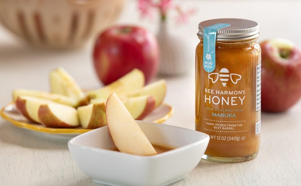 Bee Harmony Raw Manuka Honey, 400+ MGO, New Zealand, 12 OZ - Medaid International