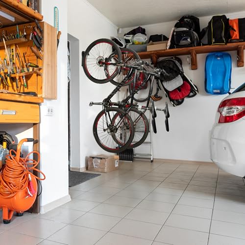 Relaxdays - Set of 2 Wall-Mount Bicycle Holders for Space-Saving Bike Storage