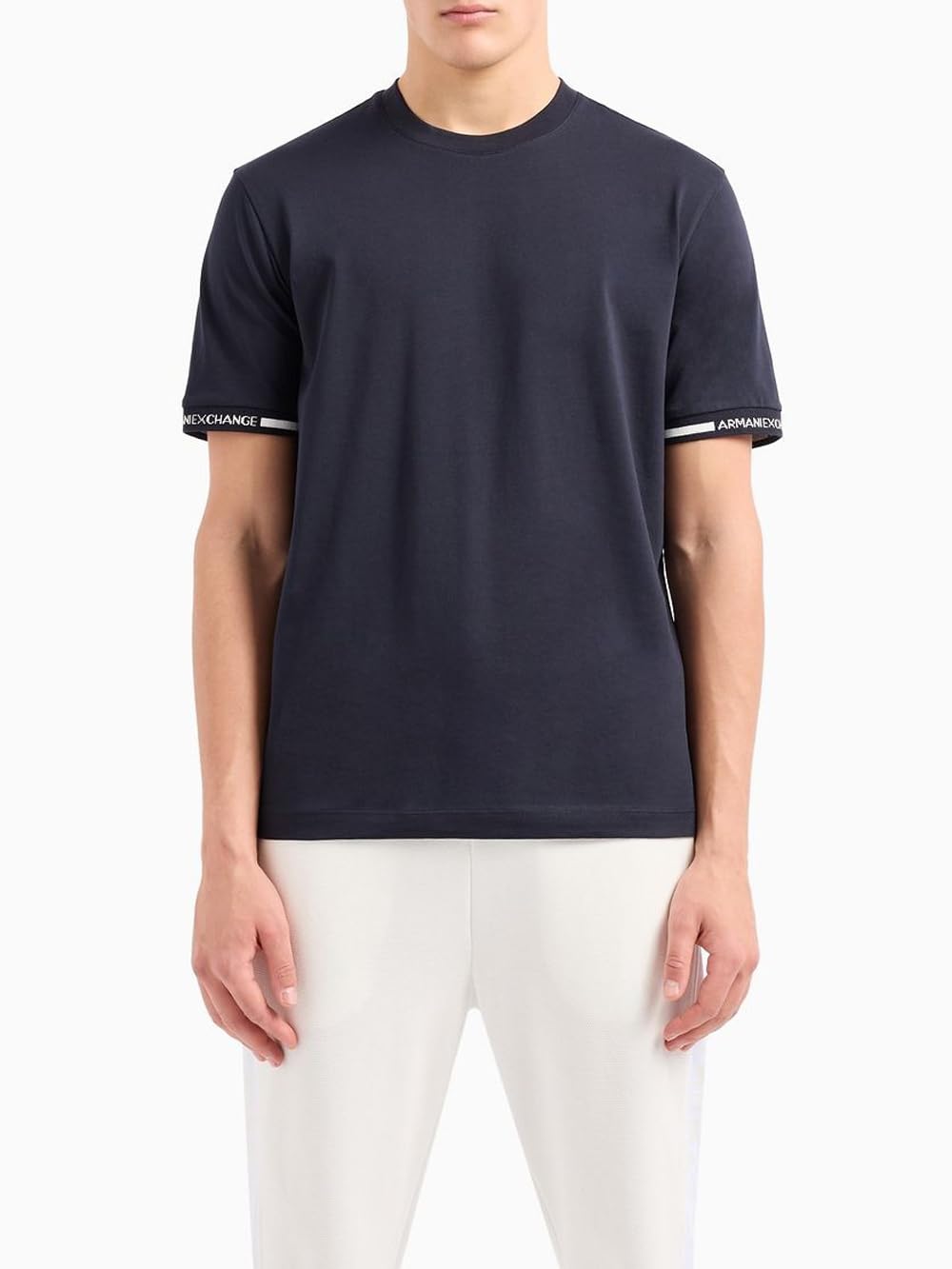 Armani Exchange Men's Logo Brand Short Sleeve T-Shirt,DEEP Navy,XS - Medaid International