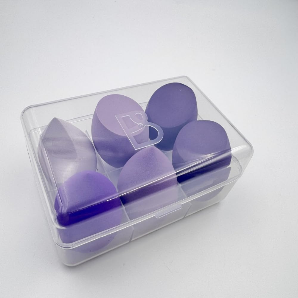 6-Piece Beauty Blender Set | Non-Absorbent Makeup Sponges, Oblique Cut & Water Drop Shapes for Foundation & Cosmetics 20 - Medaid International
