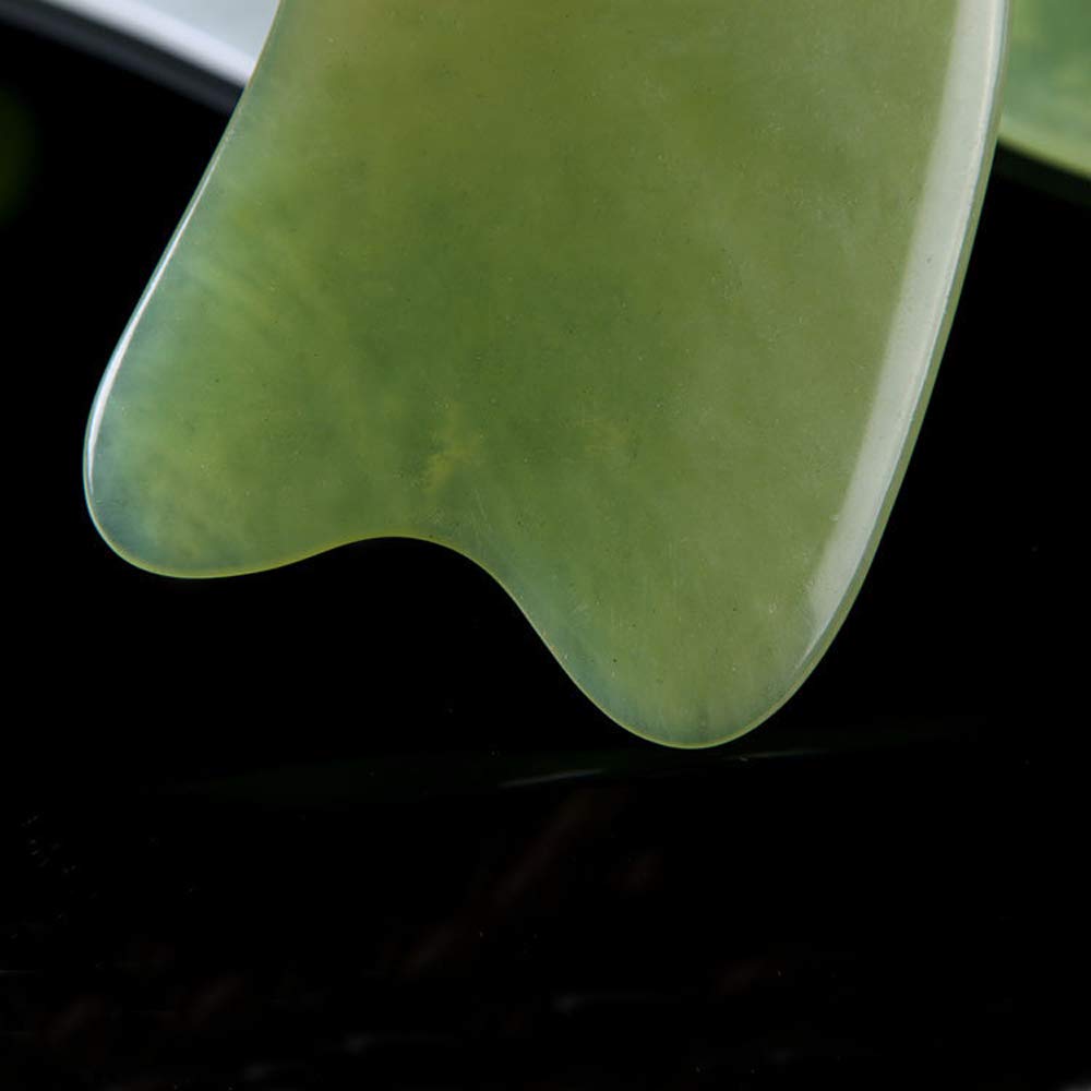 LEOSENSE Jade Gua Sha Scraping Massage Tool, Premium Nepherite Jade Stone, Hand Made Great Guasha Tool for ASTYM,Myofascial Release | Helps Reduce Muscles Soreness, Pain Relief | Smooth Thin Edge - Medaid International