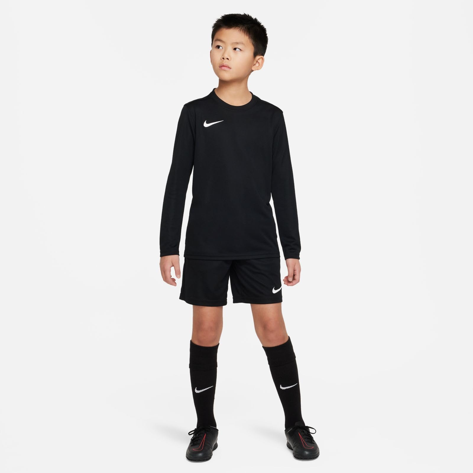 NIKE Unisex Kids Y Nk Dry Park VII JSY Ls Long Sleeved T-Shirt, Black/White, Large - Medaid International