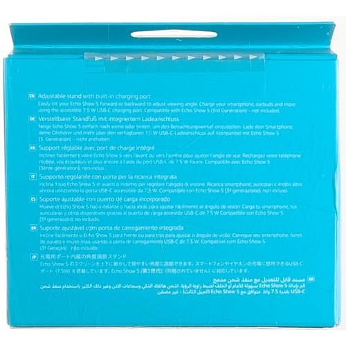 Echo Show 5 (3rd Gen) Adjustable Stand with USB-C Charging Port | Cloud Blue - Medaid International