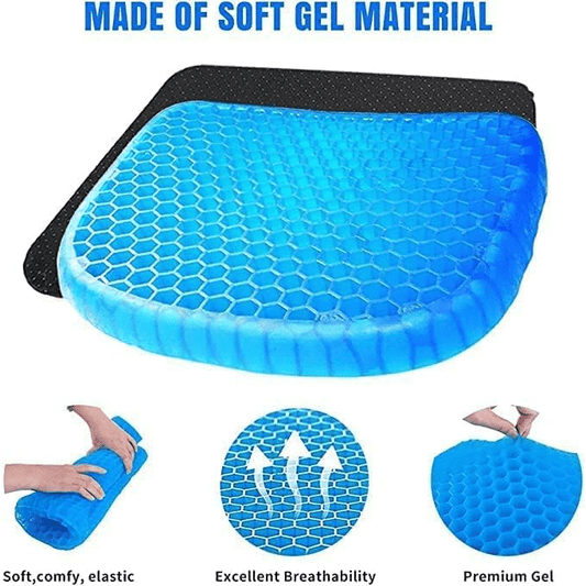 Silicone Gel Honeycomb Cushion pillow with Non-Slip Cover ‚Äì Soft, Breathable Support for Home, Office, Car & Wheelchair - Medaid International