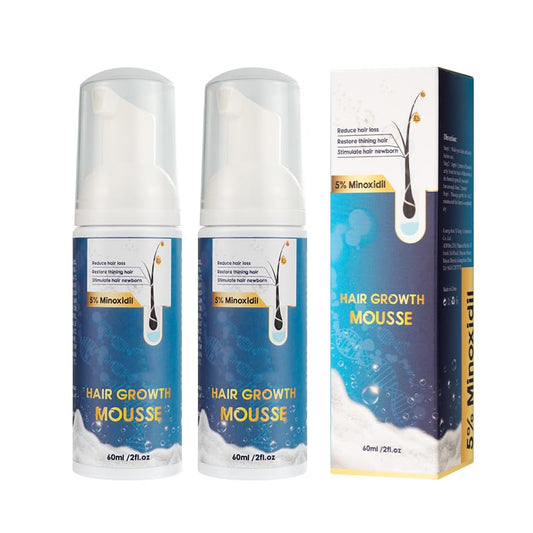 5% Minoxidil Hair Growth Foam for Men & Women – 2 Pack (60ml Each) | Extra Strength Hair Regrowth Treatment with Biotin | Supports Thicker, Fuller-Looking Hair - Medaid International