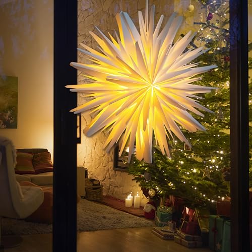 Eanloly - Illuminated LED Christmas Star for Indoor Window Decoration, 45 cm