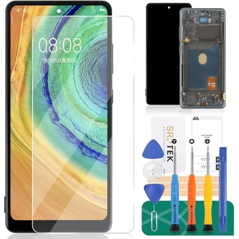 Samsung - OLED LCD Screen Replacement for Galaxy S20 FE 5G with Frame (Black)