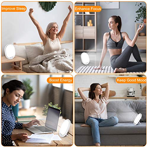 Soulcker - 10,000 Lux Light Therapy Lamp with 3 Brightness Levels & Timer