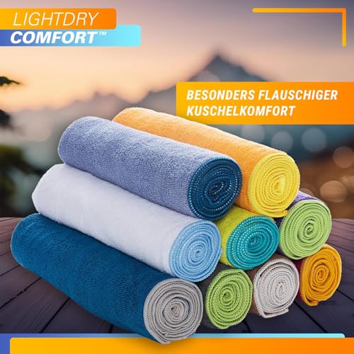 LightDry - Quick-Drying Microfiber Backpack Towel, Antibacterial, Lightweight, Absorbent