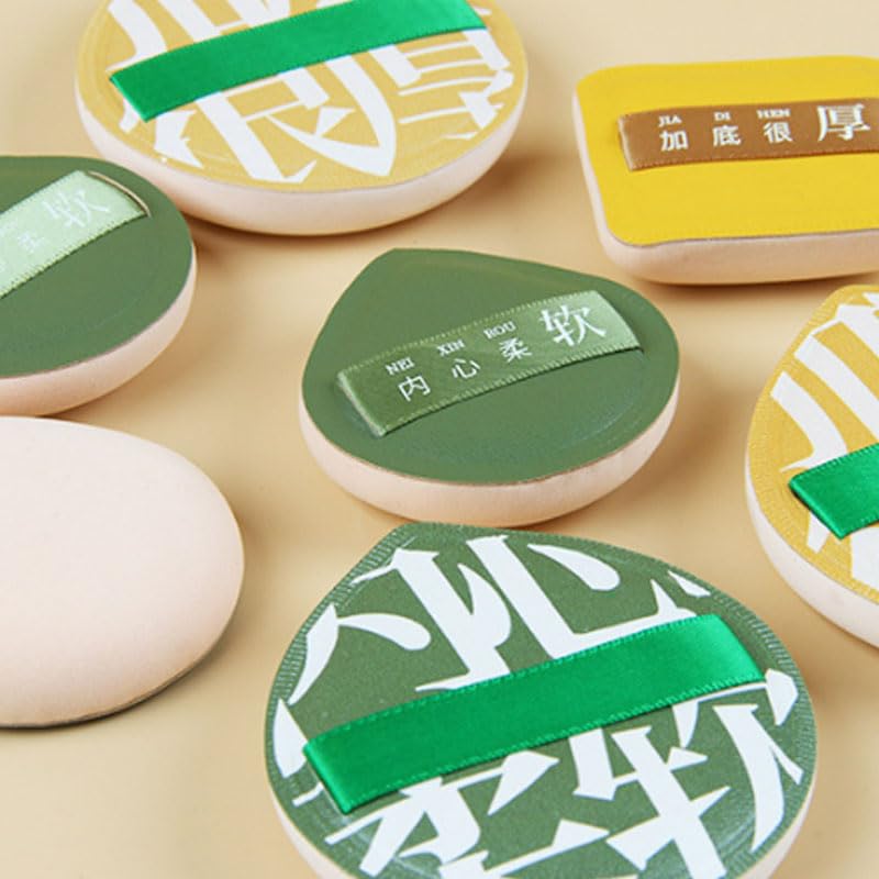 3pcs Makeup Sponge Foundation Concealer Powder Puff Soft Reusable Beauty Blender Applicator Portable Face Makeup Tools,L Green - Medaid International