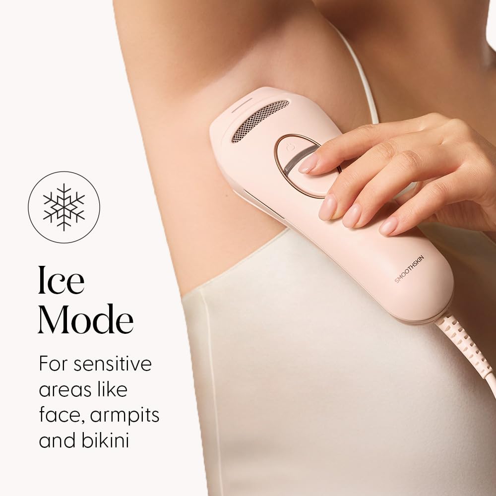 Smoothskin Pure Switch IPL Laser Hair Removal with Sapphire Pro Ice Cooling in Soft Pink, The World’ First 3-in 1 IPL, for Body, Face, Bikini, Alternative to Laser, Corded - Medaid International
