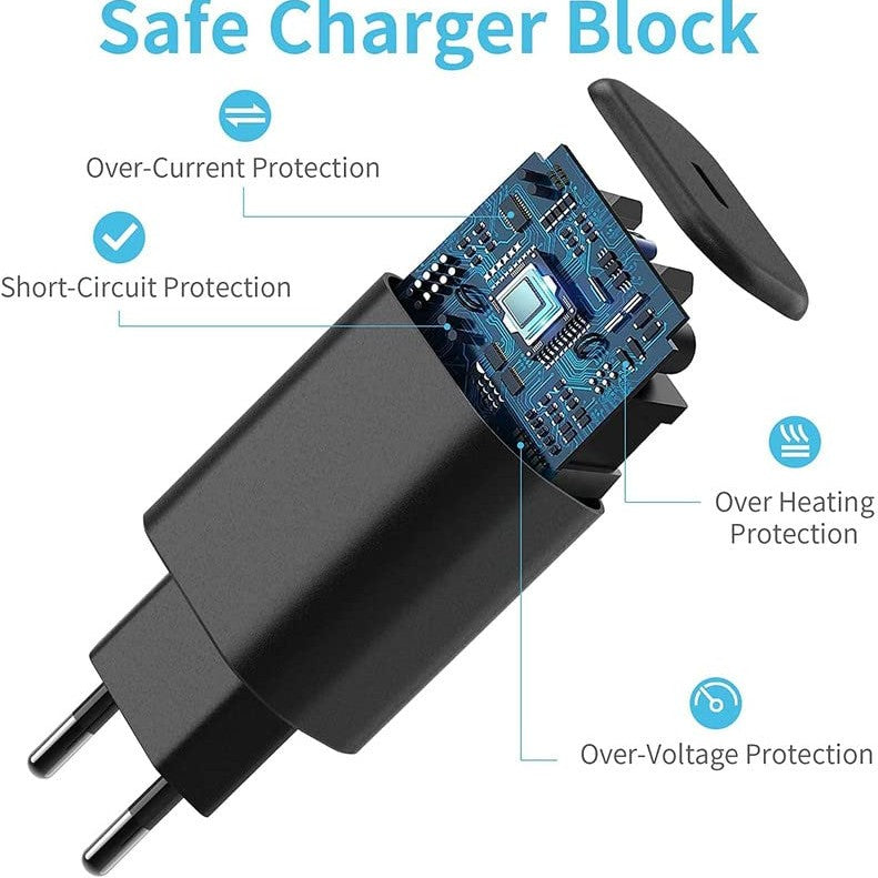 Ailkin - 25W Super Fast C-Type Charger with Cable for Samsung Galaxy Series (Black)