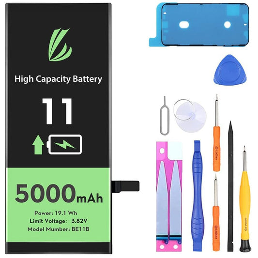 LL TRADER - 5000 mAh Lithium-Ion Battery for iPhone 11 with Repair Tools