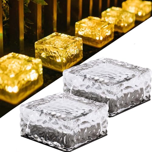 Sunshine Smile - Solar Paving Stones Outdoor Lights, Waterproof LED Path Lighting
