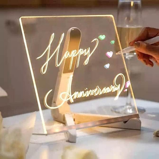 3D Acrylic Writing pad with Pen Message Board rewritable Table lamp drawing kids led - Medaid International