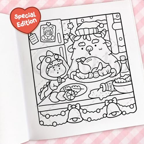 Cozy Christmas: Coloring Book for Adults and Kids (Cozy Spaces Coloring) - Medaid International