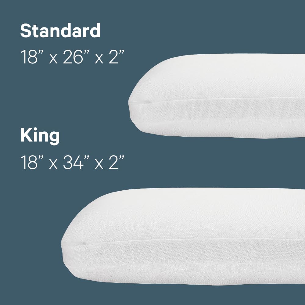 Casper Sleep Standard Foam Pillow – Cooling Memory Foam, Supportive Comfort for Side Sleepers, Breathable & Pressure-Relieving - Medaid International