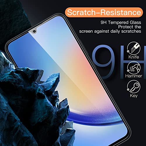 JETech - 9H Tempered Glass Screen Protector for Samsung Galaxy A34 5G, Anti-Scratch, HD Clear, 3-Pack