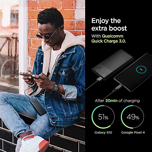 Spigen - 10000mAh Power Bank with USB C PD 18W, Quick Charge, Portable Design