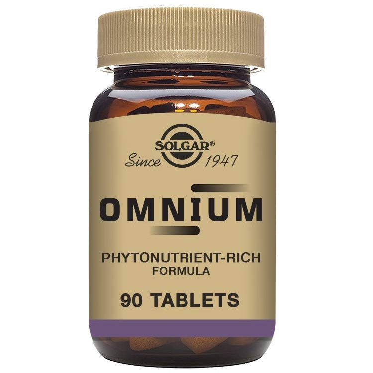 Solgar Omnium - 90 Tablets - Phytonutrient Complex + Multiple Vitamin & Mineral Formula - Non-GMO, Vegan, Gluten Free - 45 Servings - Medaid International