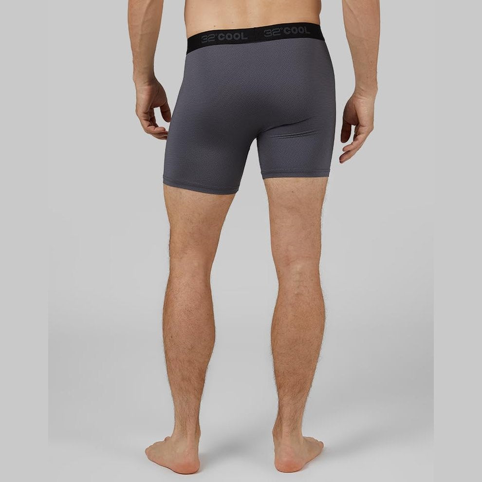 32 Degrees Cool Mens 4-PACK Active Mesh Quick Dry Performance Boxer Brief, 2 Black/2 Charcoal, X-Large - Medaid International